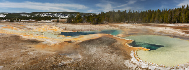 Geothermal hot spring in Yellowstone Park