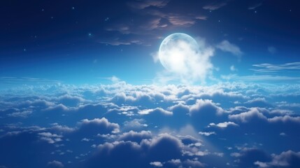 Obraz na płótnie Canvas Beautiful Moon in the Skies. 