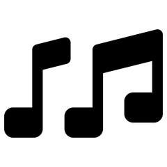 melody icon, simple vector design
