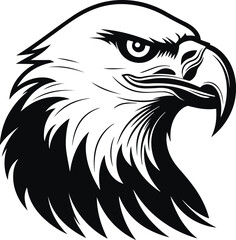 Obraz premium Eagle Head, eagle logo, American eagle, Vector Illustration on a white background