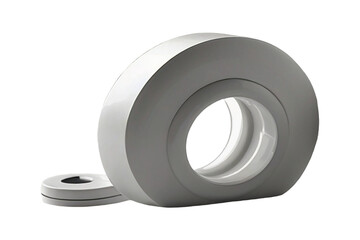 Roll of rolled steel sheet isolated on white background. - 3d rendering