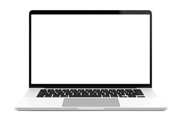 Laptop computer with blank screen isolated on transparent background Remove png, Clipping Path, pen tool