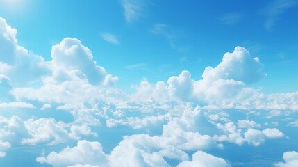bright sky background,Clouds Fly in the Light Blue Sky 