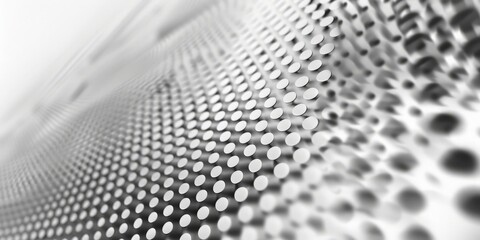 Detailed view of a metallic surface featuring multiple circular patterns, reflecting light in a unique manner.