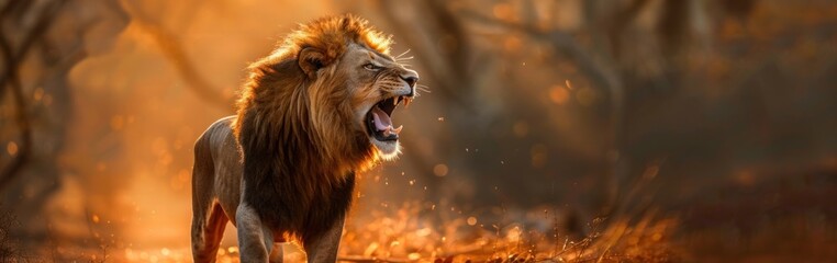 Dramatic Lion Leadership Seminar. Roaring to Success Unleashing the Power of Majestic Leadership in the Wild Kingdom
