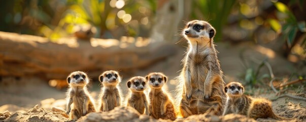 Vibrant Classroom Management. Lessons from a Meerkat Teacher. Picture a Classroom Where Learning Comes Alive with the Curiosity and Alertness of Meerkats - obrazy, fototapety, plakaty