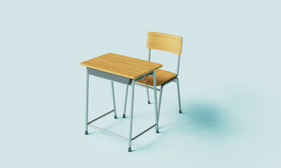 학교 책상과 의자 School Desk and Chair