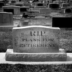 Grave for Retirement Plans Meaning No One is Investing for their Future