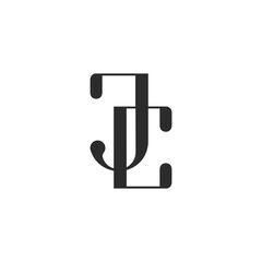 JC, CJ, Abstract initial monogram letter alphabet logo design