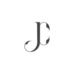 Alphabet letters Initials Monogram logo JC, CJ, J and C