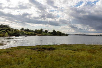 the river in the summer