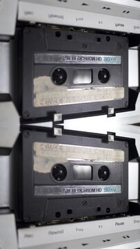 cassette tape in vertical