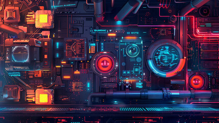 Futuristic technology background with copy space 