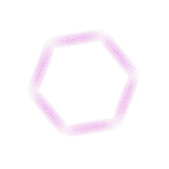 hexagon frosted glass effect- hexagon pink frame 