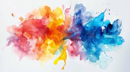 Abstract watercolor background with splashes