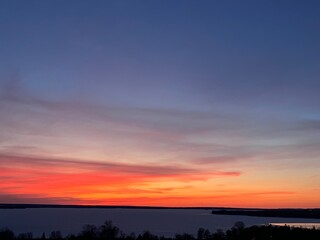 sunset in the sky
