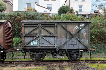 Fototapeta na wymiar Old Cargo Container of a Train