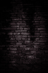 Vertical Black brick walls that are not plastered background and texture. The texture of the brick...