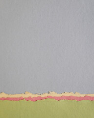 abstract paper landscape in gray and green pastel tones - collection of handmade rag papers