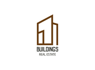 Real estate, architecture, construction logo design vector illustration