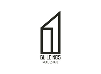 Real estate, architecture, construction logo design vector illustration