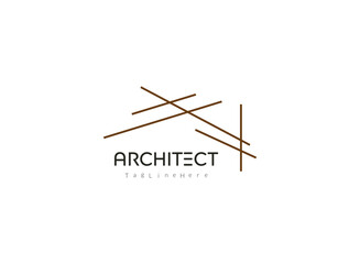 Interior and Architecture logo design vector illustration template