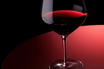 Elegant Red Wine Glass - obrazy, fototapety, plakaty