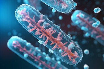 Mitochondria Structure Visualization - obrazy, fototapety, plakaty