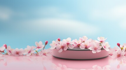 Pink Bowl With Pink Flowers on Pink Surface