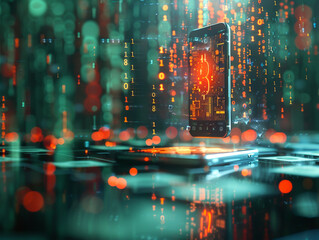 Mobile money transfer animation detailed digital currency flowing between devices macro shot
