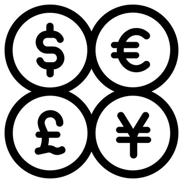 currency icon, simple vector design