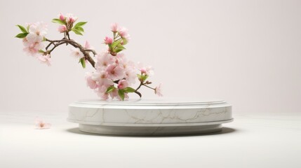 Cherry Blossom Branch on Vase