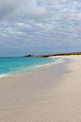 Fototapeta premium Sandy beach at Gardner Bay on Espanola Island, Galapagos National park, Ecuador.