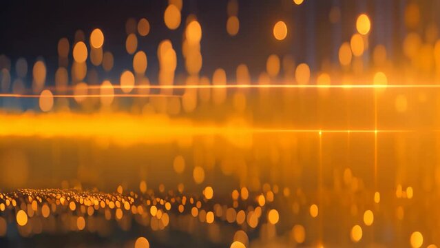 Futuristic technology background with glowing lines and dots. 3d rendering, Abstract digital binary code flowing on a Black background, network system, AI Generated