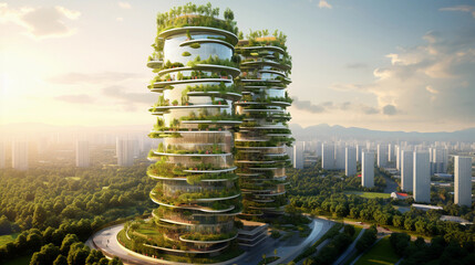 Tomorrow's Eco-Cities - obrazy, fototapety, plakaty