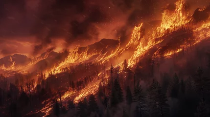 Outdoor kussens Battling Climate-Driven Forest Fires © our_future