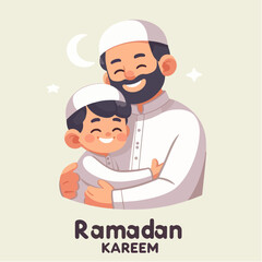 vector flat ramadan kareem illustration ramadan social media post design