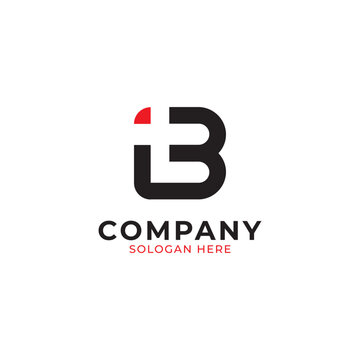 itb letter logo design with parallel ratio proportions, vector illustration