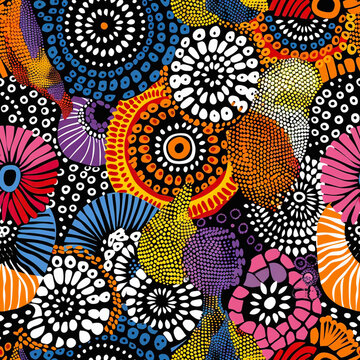 african ankara seamless pattern tile background