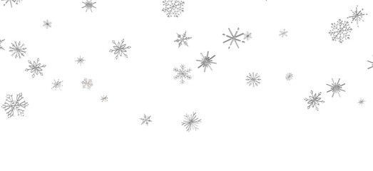 Gentle Snow Drift: Mind-Blowing 3D Illustration of Falling Holiday Snowflakes