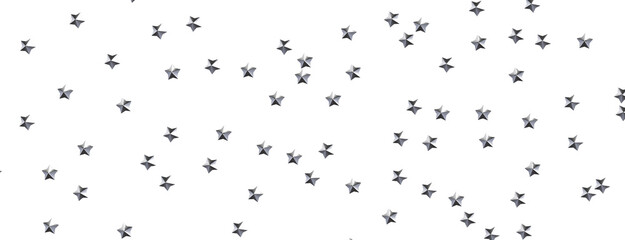 XMAS Stars - Banner with golden decoration. Festive border with falling glitter dust and stars.
