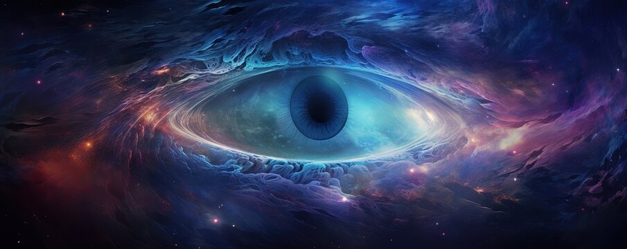eye of the world, Background of space and Galaxy, Swirling Nebula, Colorful Night