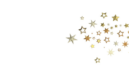 Celestial Downpour: Experience the Marvel of a 3D Gold Stars Rain