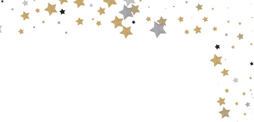 Enchanted Galaxy: Experience the Splendor of a 3D Gold Stars Shower