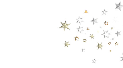 Stardust Christmas Shower: Mesmerizing 3D Illustration Depicting Descending Holiday Star Particles