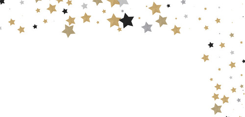 Enchanted Galaxy: Experience the Splendor of a 3D Gold Stars Shower