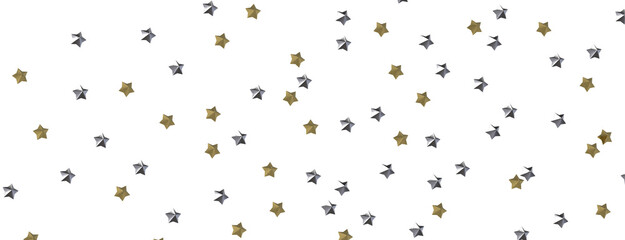 Starstruck Spectacle: 3D Illustration Transports You to a Gold Stars Shower