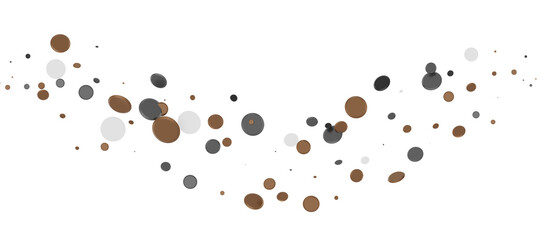Glittering Spectacle: Captivating 3D Illustration of Glittery gold Confetti