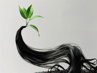 Natural Gradient Hair Extensions: Neatly Styled Beauty