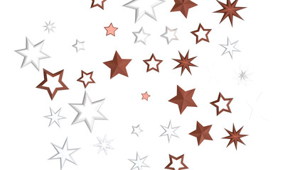 Starlit Christmas Plummet: Spectacular 3D Illustration Showcasing Descending Holiday Star Clusters